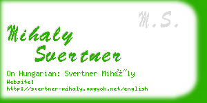 mihaly svertner business card